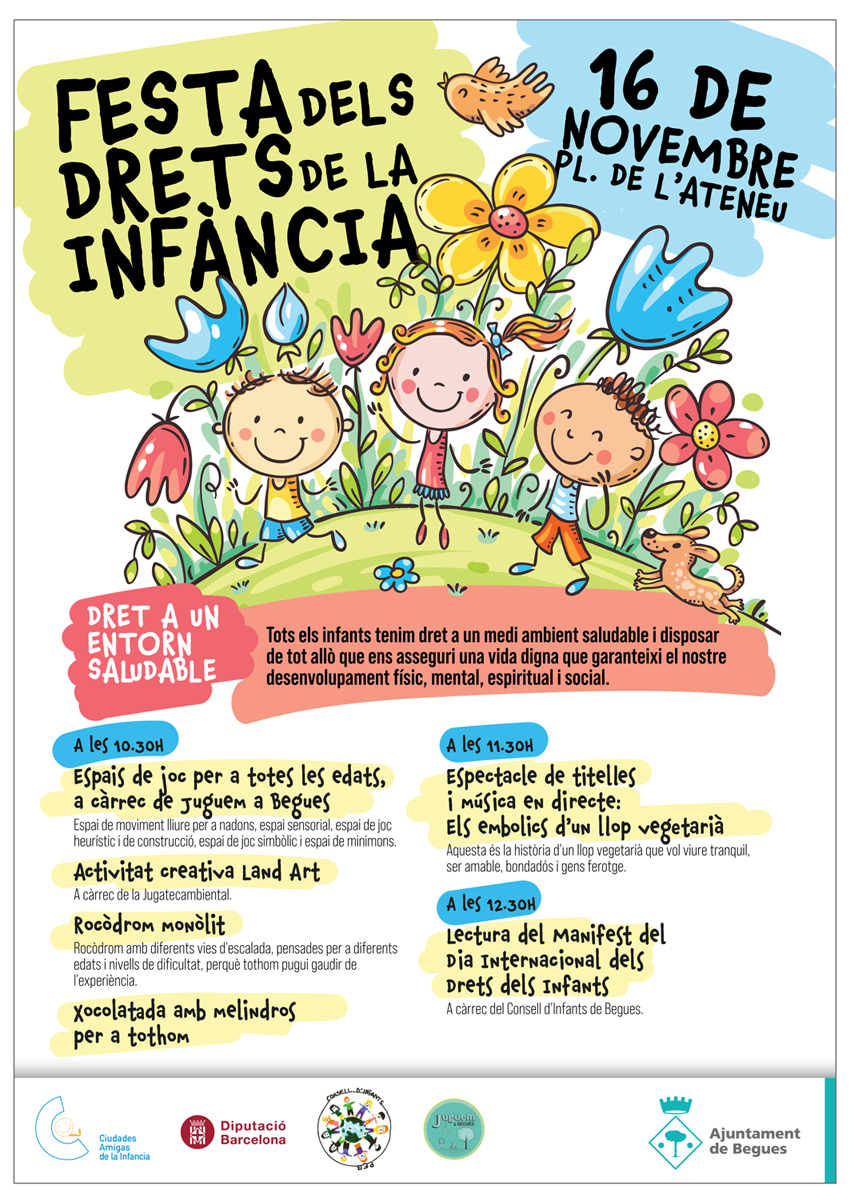 Begues celebrarà el 16 de novembre una nova Festa dels Drets de la Infància