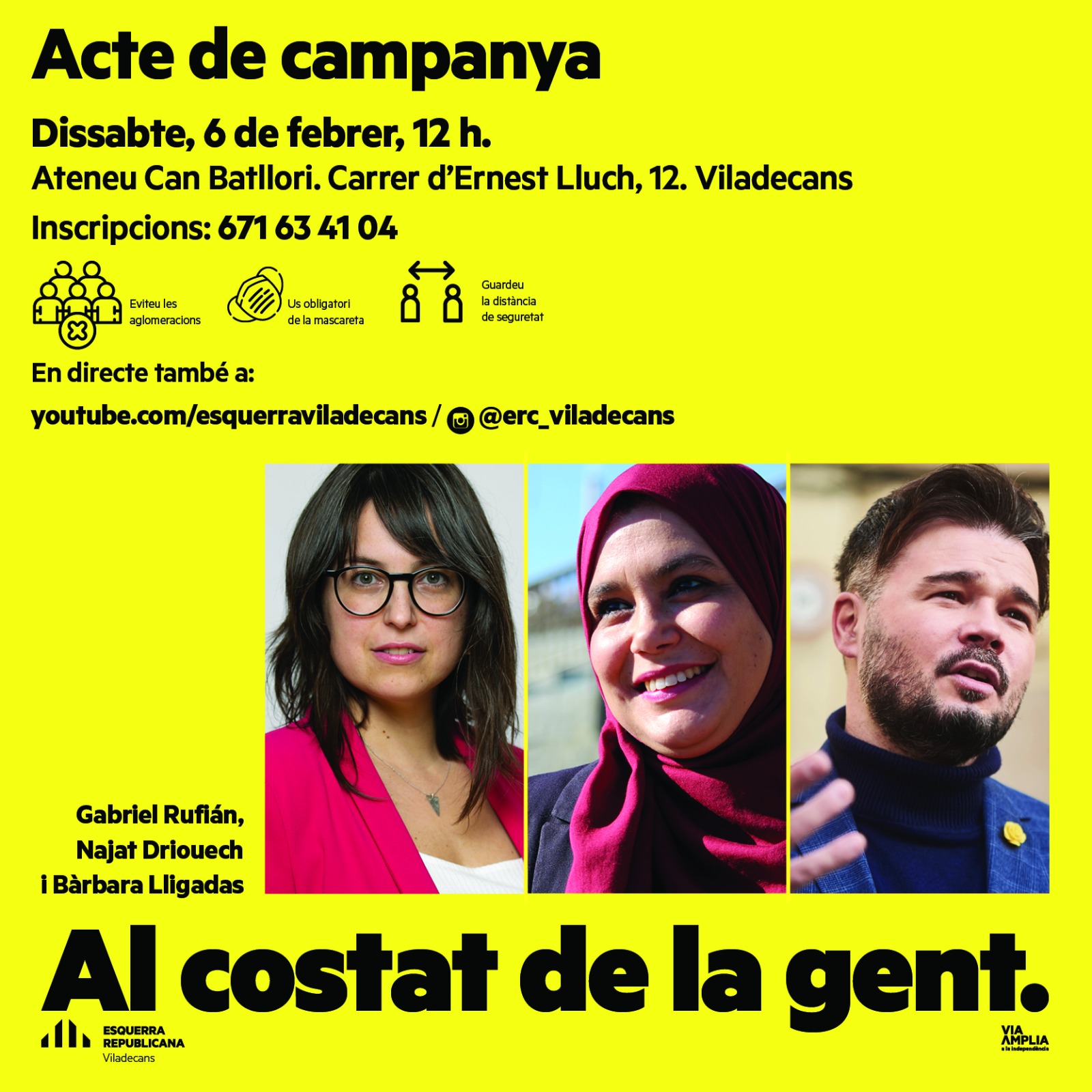 Acte de campanya d’ERC Viladecans per les  eleccions catalanes